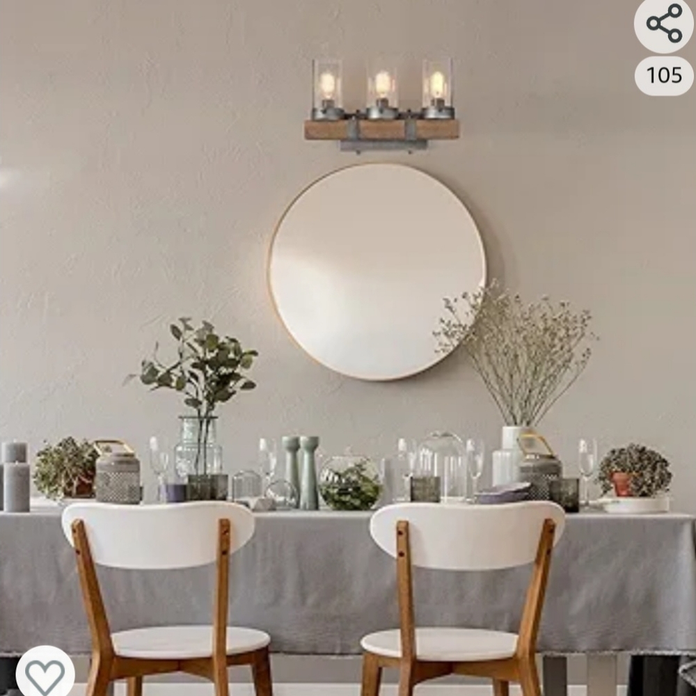 Lof Barn Farmhouse Rustic Bathroom Vanity light, Wall Light Fixture.